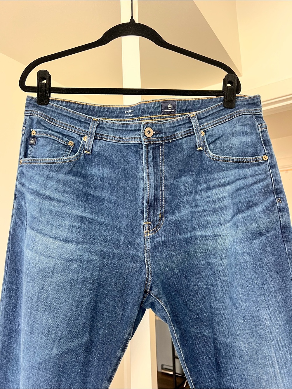AG Men's Everett Slim Straight Leg Jeans Dark Wash Size 38 - Picture 2 of 6